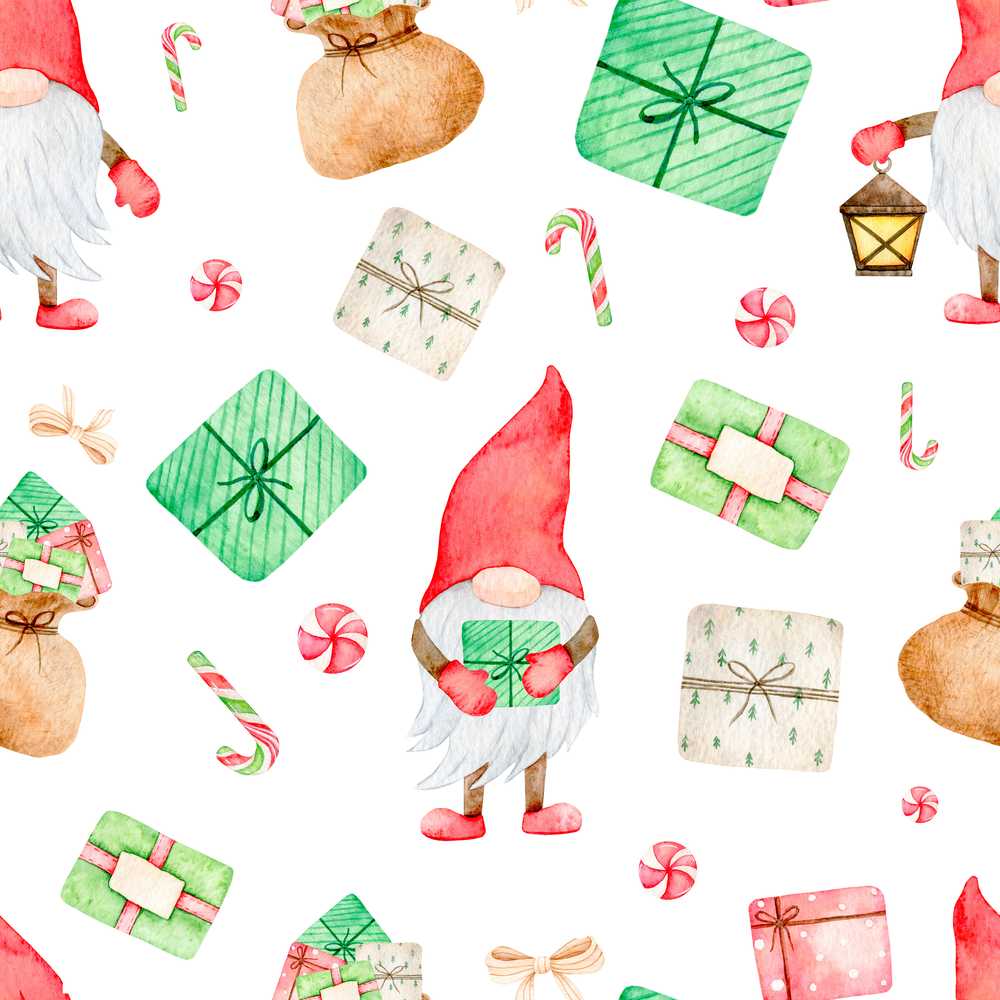 Cute Christmas Gnome Gift Candy Cane Holiday Festive