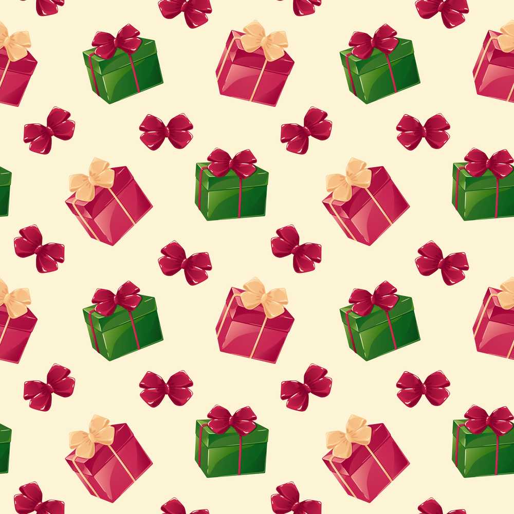 Christmas Gift Boxes Bows Red Green Holiday Festive