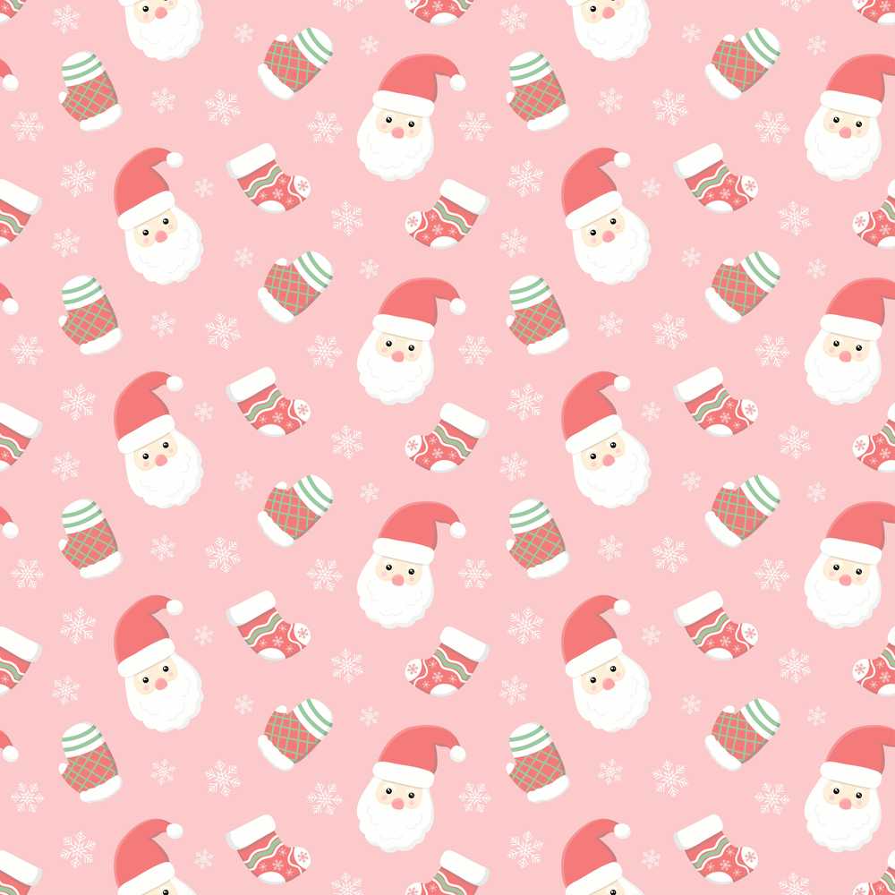 Cute Santa Claus Mittens Socks Christmas Festive Holiday