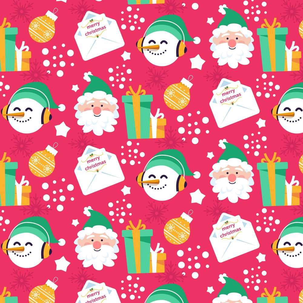 Cute Santa Snowman Gift Merry Christmas Festive Holiday