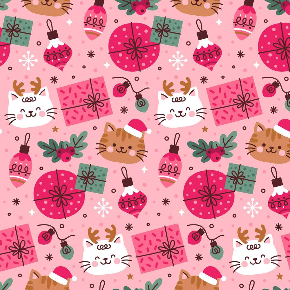 Cute Christmas Cats Gifts Baubles Festive Holiday Seasonal