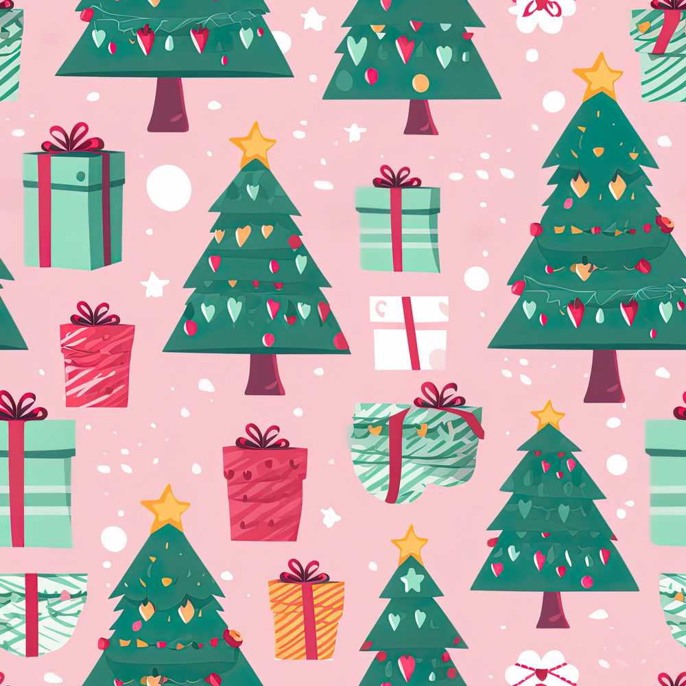 Cute Christmas Tree Gift Box Festive Holiday Seasonal