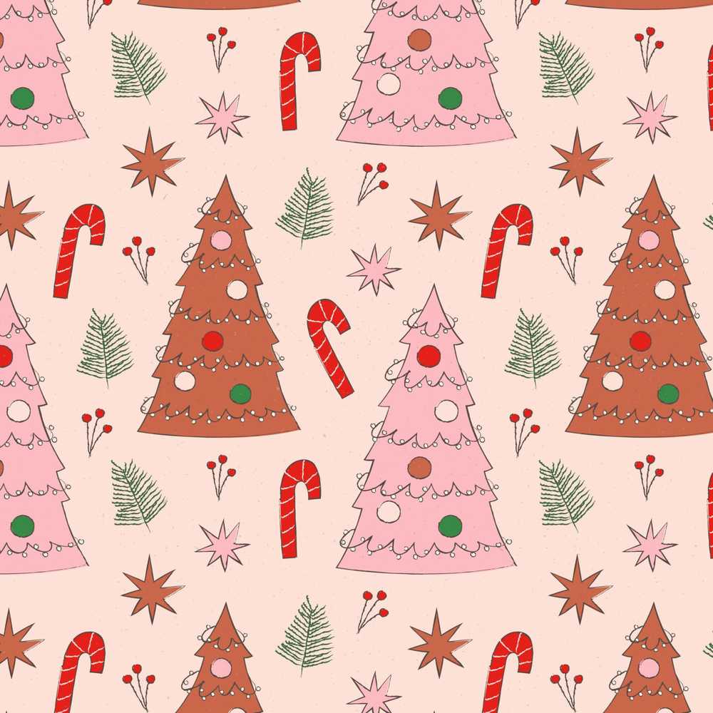 Scandi Style Christmas Tree Candy Cane Festive Holiday