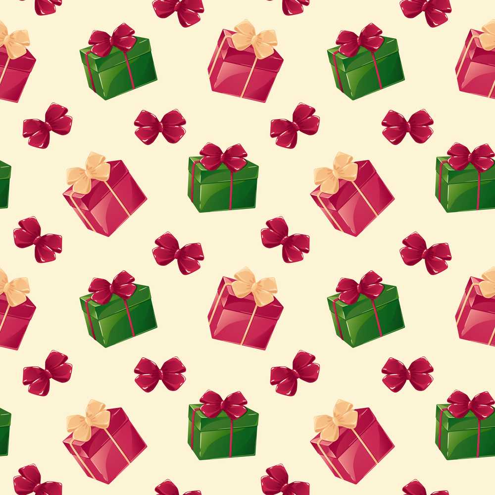 Cute Gift Box Ribbon Bow Festive Decorative Repeat