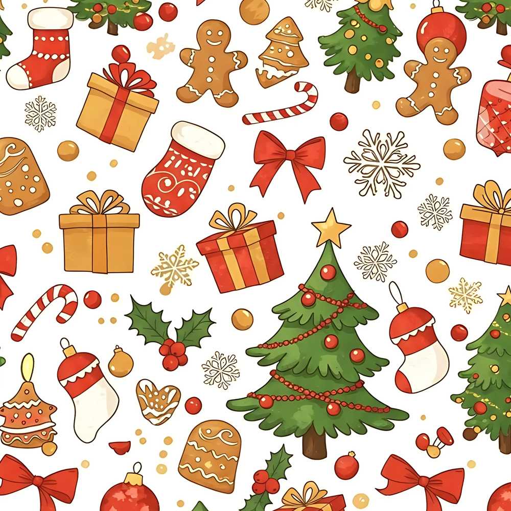 Cute Christmas Tree Gifts Gingerbread Festive Holiday Seasonal
