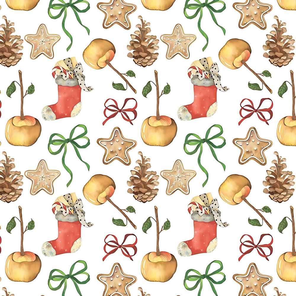 Cute Christmas Apples Pinecone Cookies Bows Festive Holiday