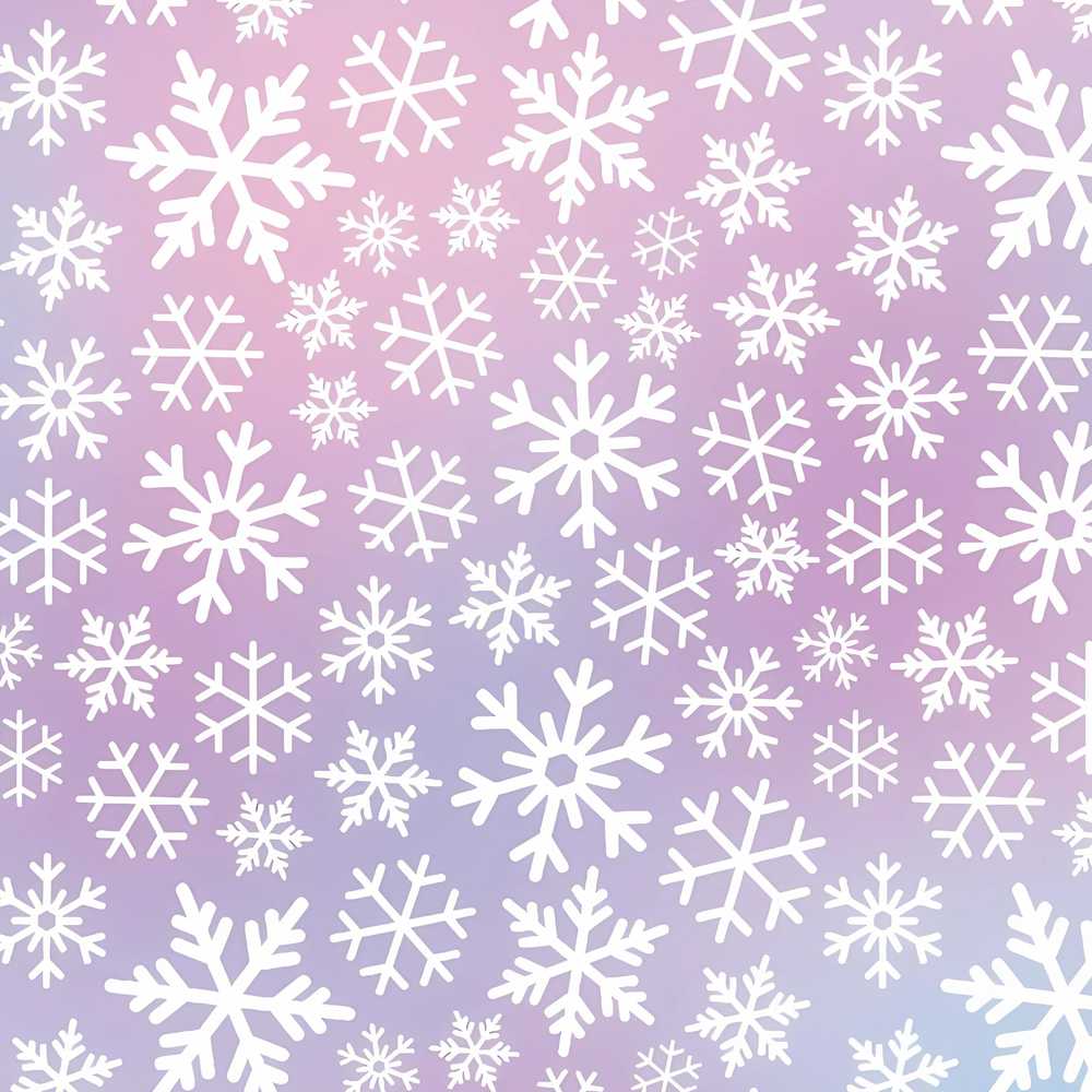 Soft Pastel Snowflake Winter Festive Holiday Seasonal Pattern