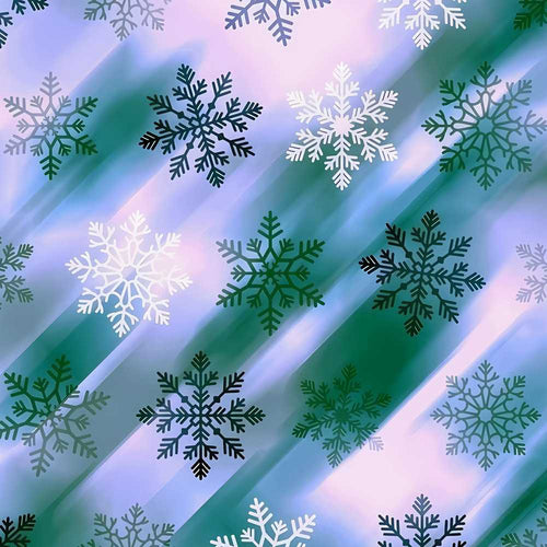 Abstract Snowflake Gradient Winter Festive Holiday Seasonal Pattern