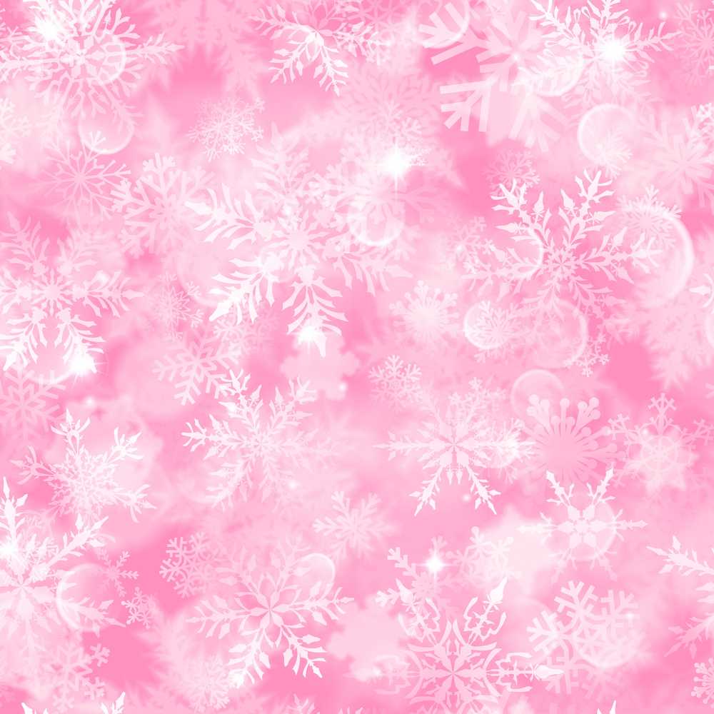 Soft Pink Winter Snowflakes Dreamy Glow Festive Holiday