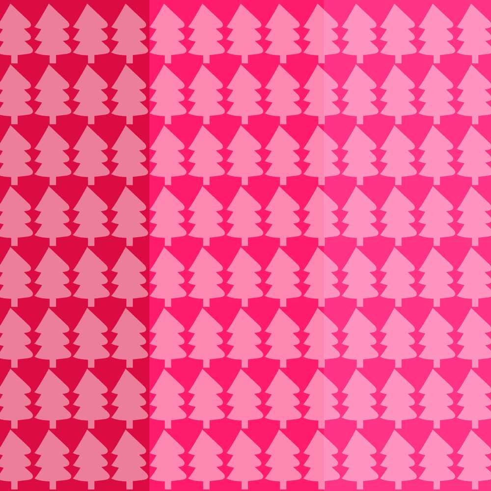 Minimal Pink Christmas Trees Geometric Festive Holiday Seasonal