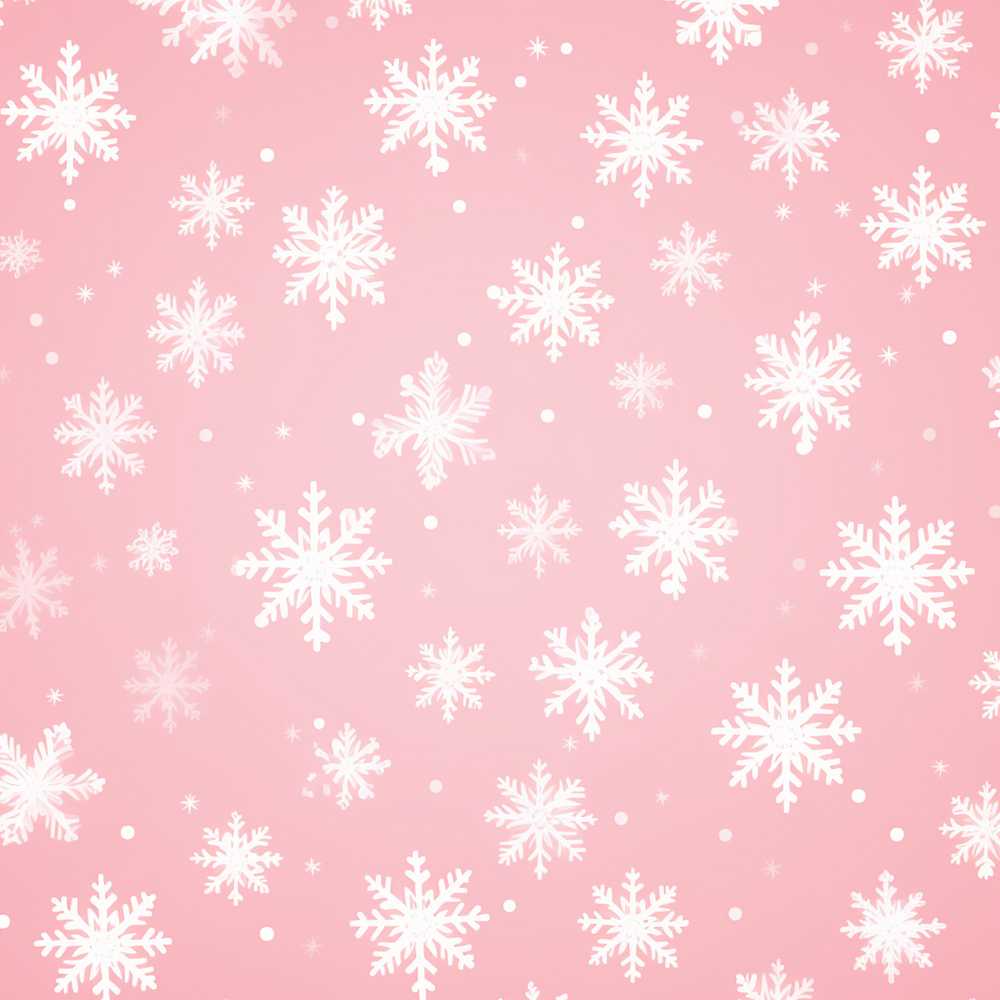 Soft Pastel Pink Snowflakes Winter Festive Holiday Seasonal