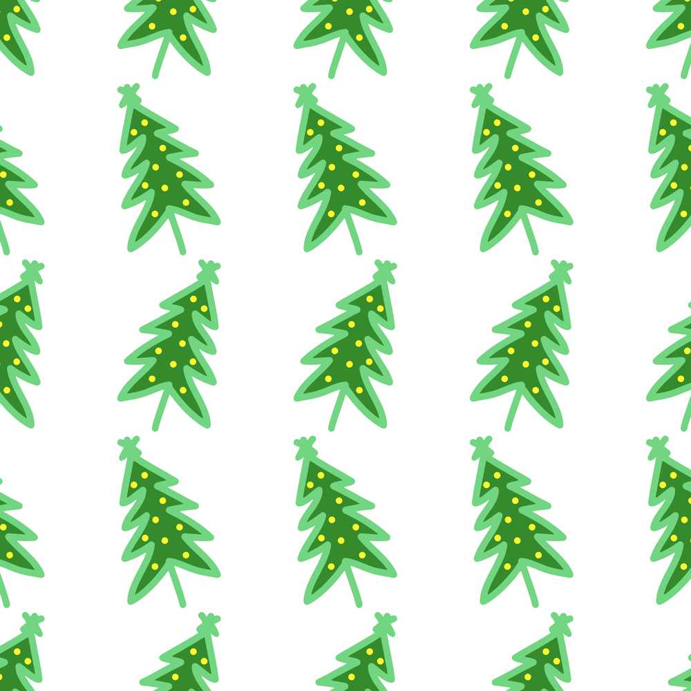 Minimal Christmas Trees with Yellow Lights Simple Cute