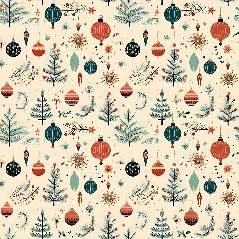 Christmas Ornaments Trees Stars Mid Century Festive Holiday