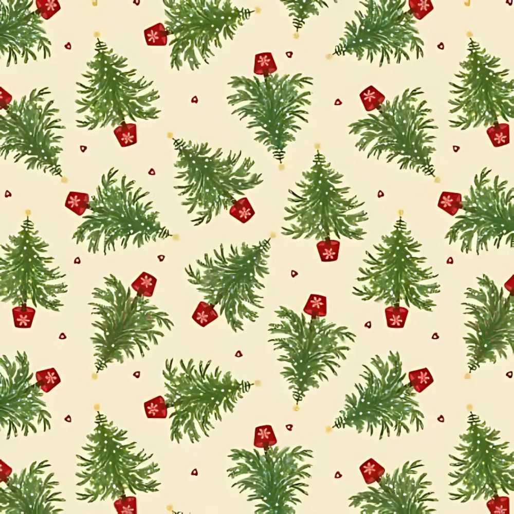 Simple Green Christmas Trees Minimal Festive Holiday Seasonal