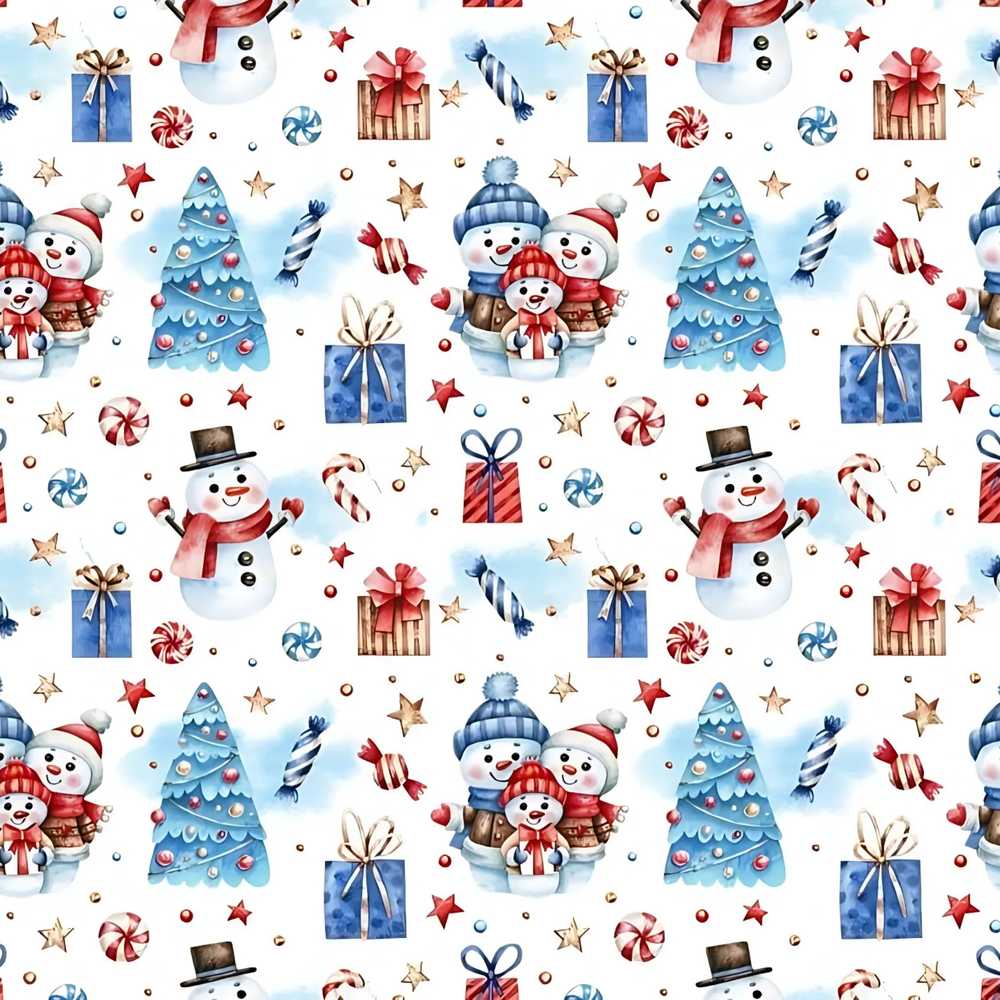 Cute Snowman Family Gifts Candy Christmas Festive Holiday