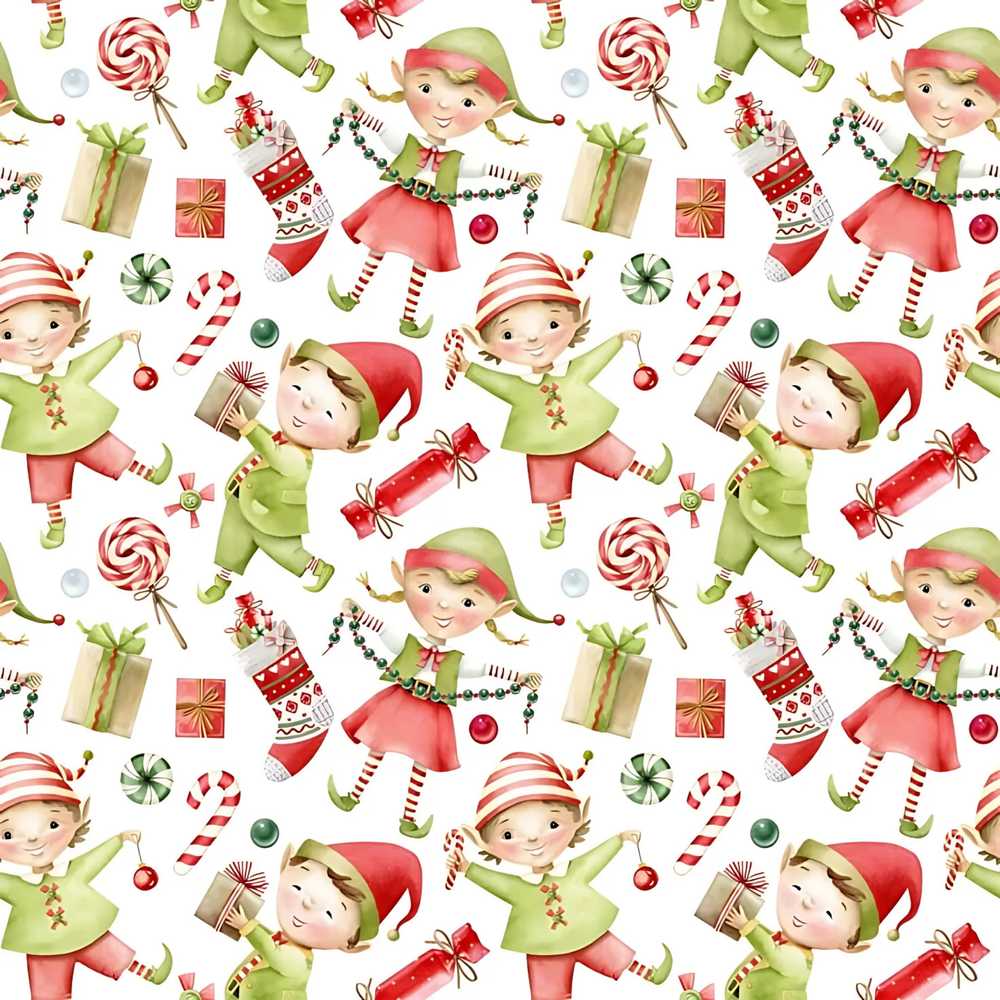 Cute Christmas Elves Candy Cane Gifts Festive Holiday