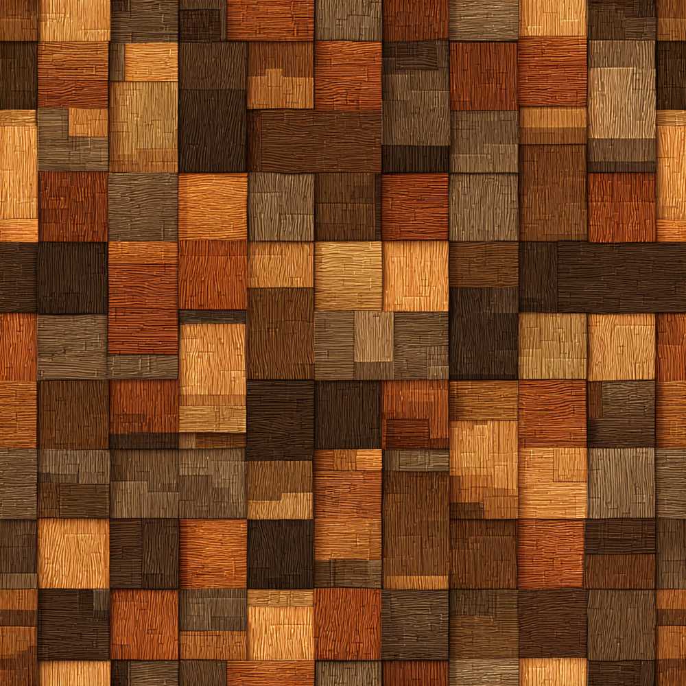 Wooden Parquet Square Texture Art Pattern Design