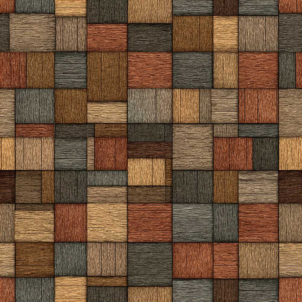 Natural Wooden Square Parquet Texture Art Pattern Design
