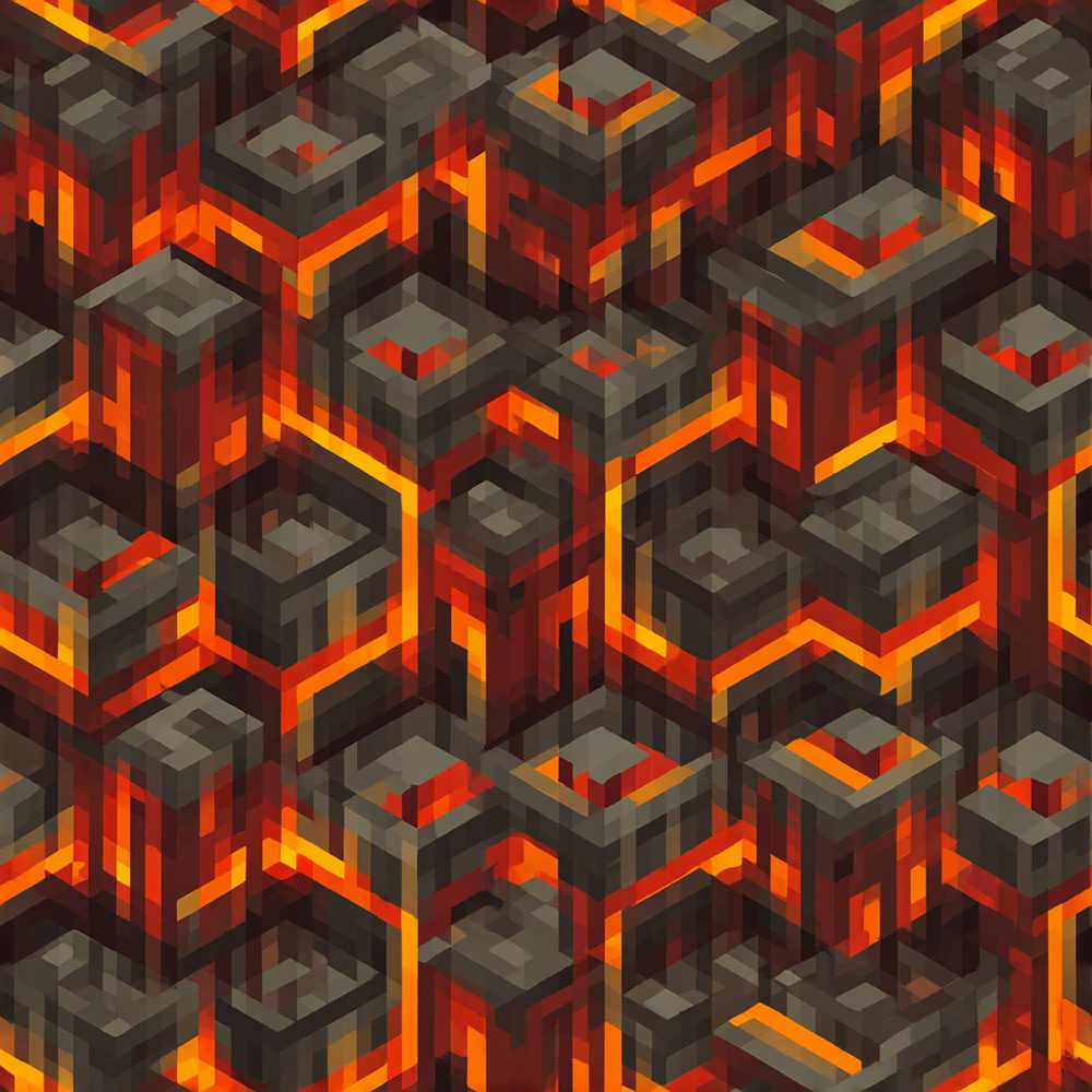 Fiery Lava Cube Geometric Abstract Art Texture Pattern
