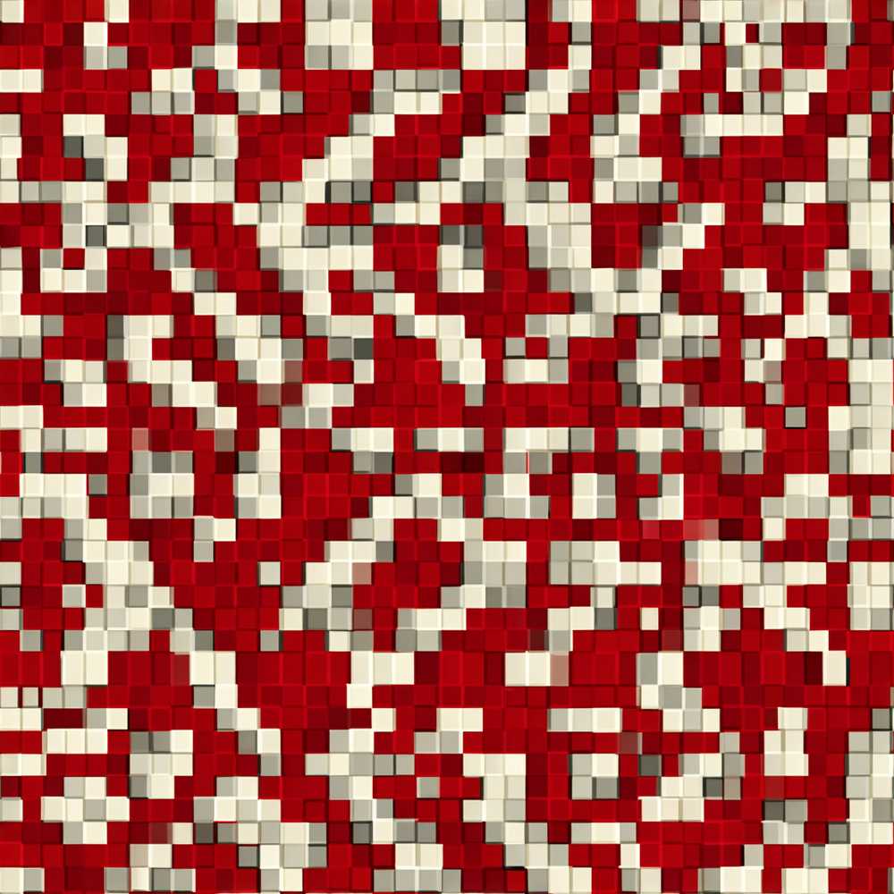Red White Pixel Geometric Abstract Art Texture Pattern