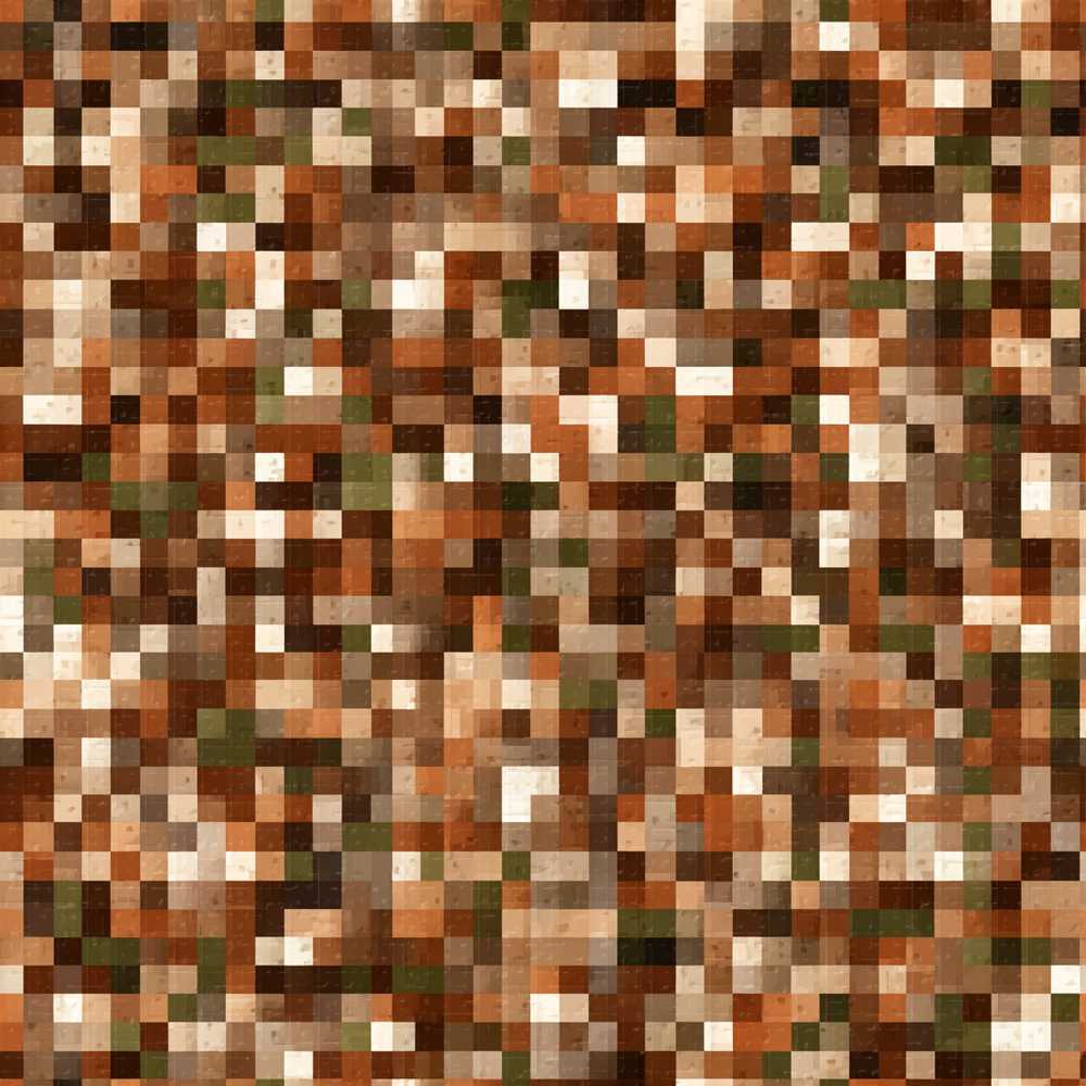 Earth Tone Pixel Mosaic Abstract Cosmic Illustration Pattern