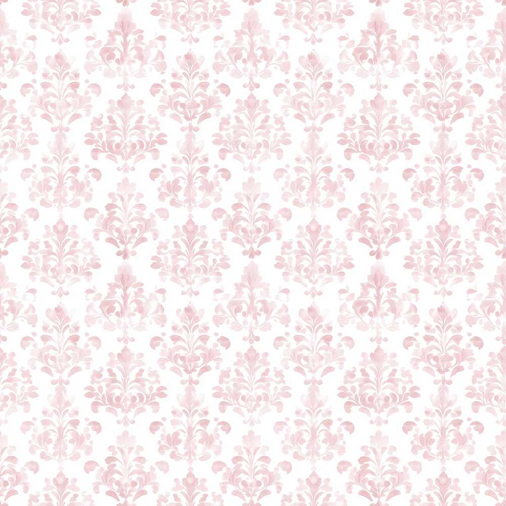 Soft Pink Damask Ornamental Classic Vintage Decorative Repeat