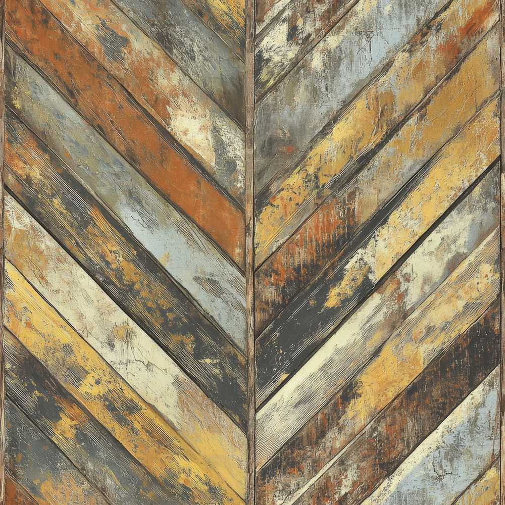 Rustic Distressed Wood Chevron Vintage Texture Art Pattern