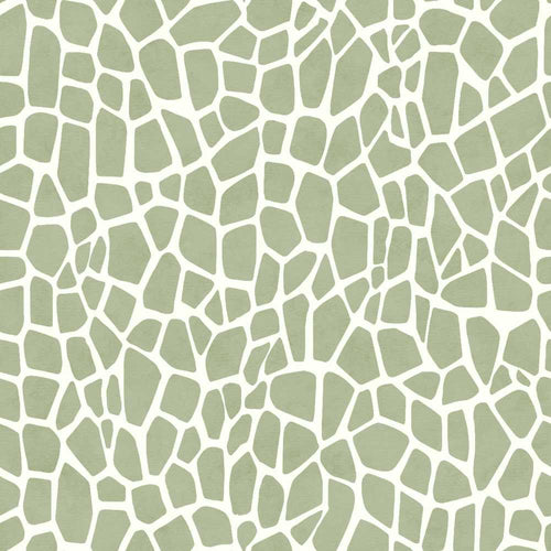 Abstract Organic Giraffe Print in Soft Sage Green and Cream