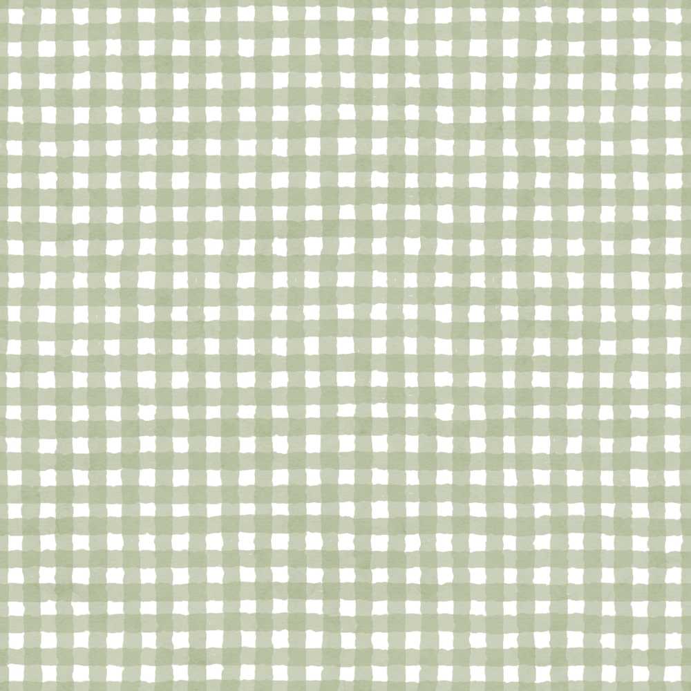 Soft Sage Green Gingham Check Minimal Rustic Repeat