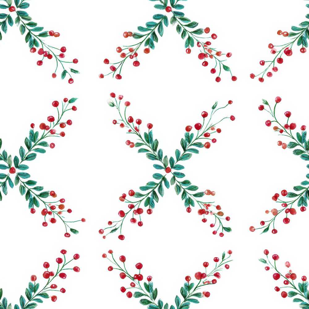 Watercolor Christmas Holly Berry Wreath Festive Winter Botanical Wildflower