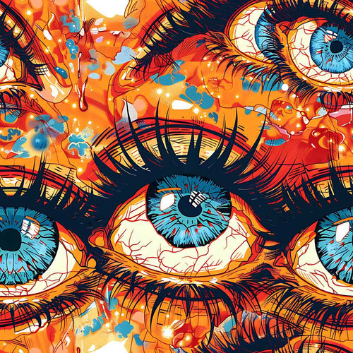 Abstract Surreal Eye Illustration Bold Artistic Graphic Art