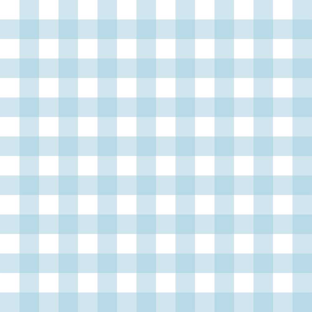 Soft Blue And White Gingham Check Classic Repeat