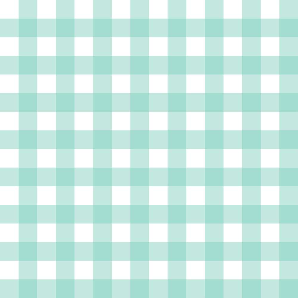 Mint Green And White Gingham Check Classic Repeat