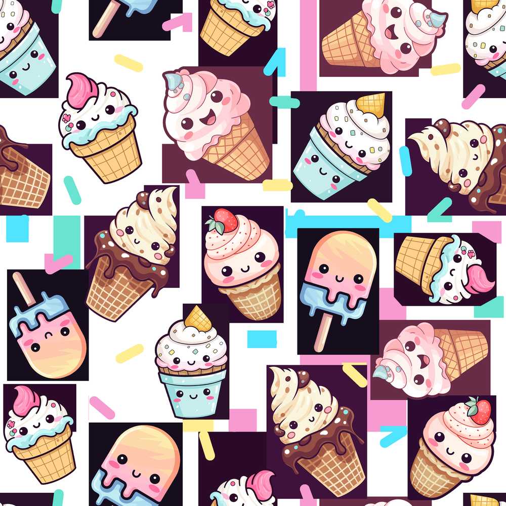 Cute Ice Cream Cones Popsicles and Sweet Treats