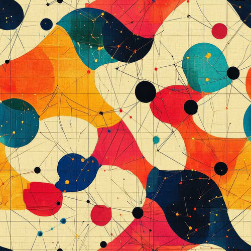 Abstract Artistic Paint Splash with Line Details Modern