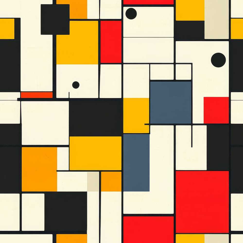 Abstract Minimal Grid Geometric Blocks Modern Color Layout