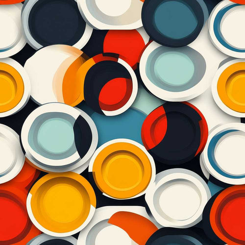 Abstract 3D Circular Layers Soft Gradient Modern Pattern