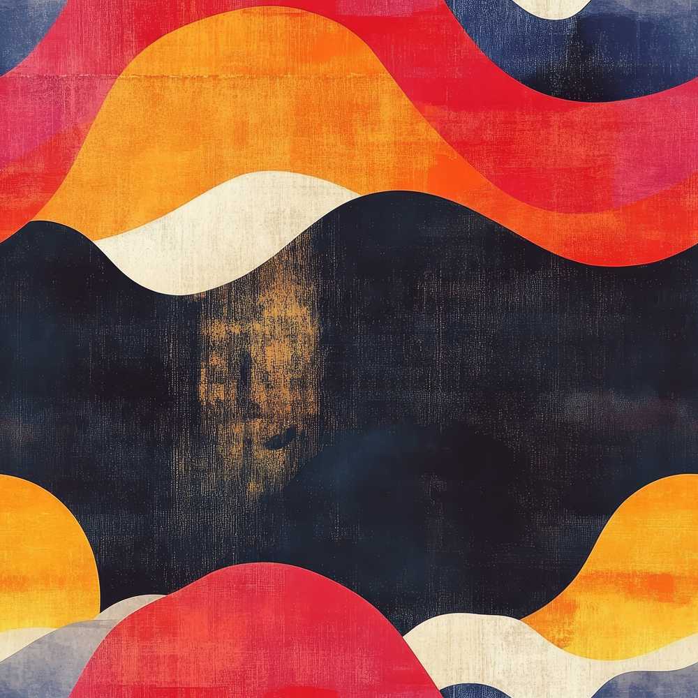 Abstract Textured Wave Layers Warm Earth Tone Cosmic