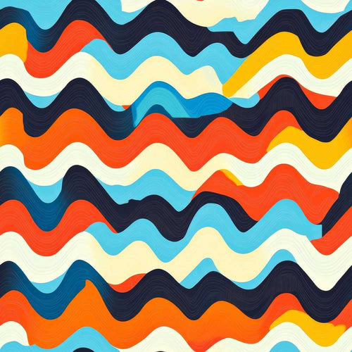 Abstract Flowing Wave Layers Colorful Art Texture Pattern