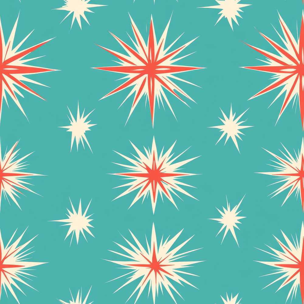 Abstract Large Starburst Shapes Minimal Art Texture Pattern