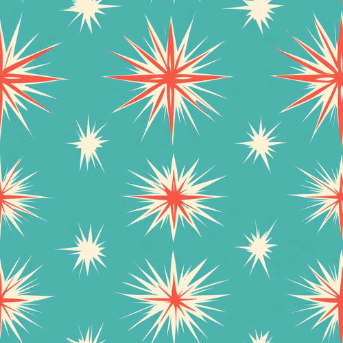 Abstract Large Starburst Shapes Minimal Art Texture Pattern