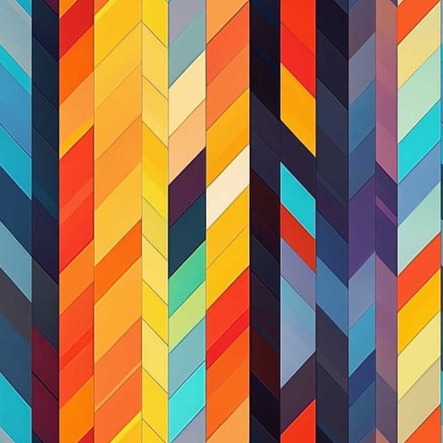 Abstract Vertical Geometric Stripes Colorful Modern Art Texture