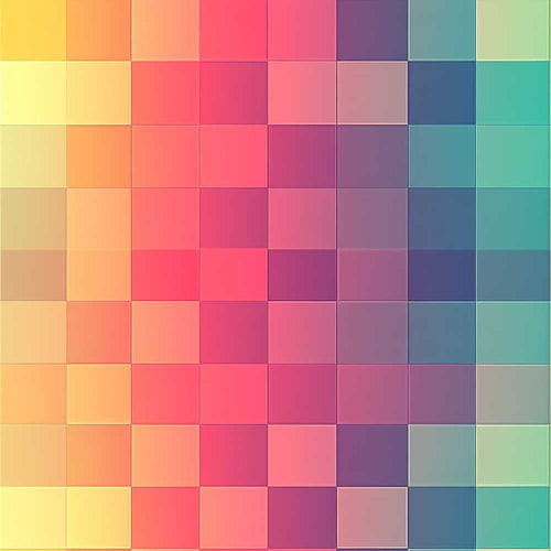 Abstract Gradient Square Tiles Soft Color Grid Art
