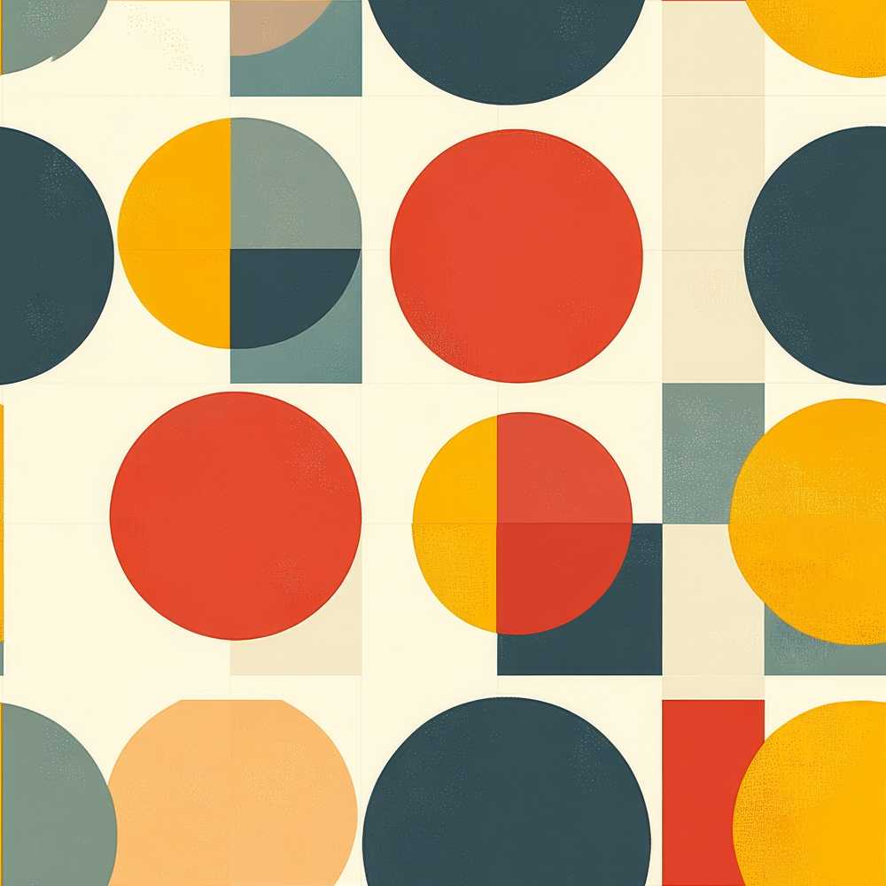 Abstract Modern Circle Blocks Minimal Geometric Art Texture
