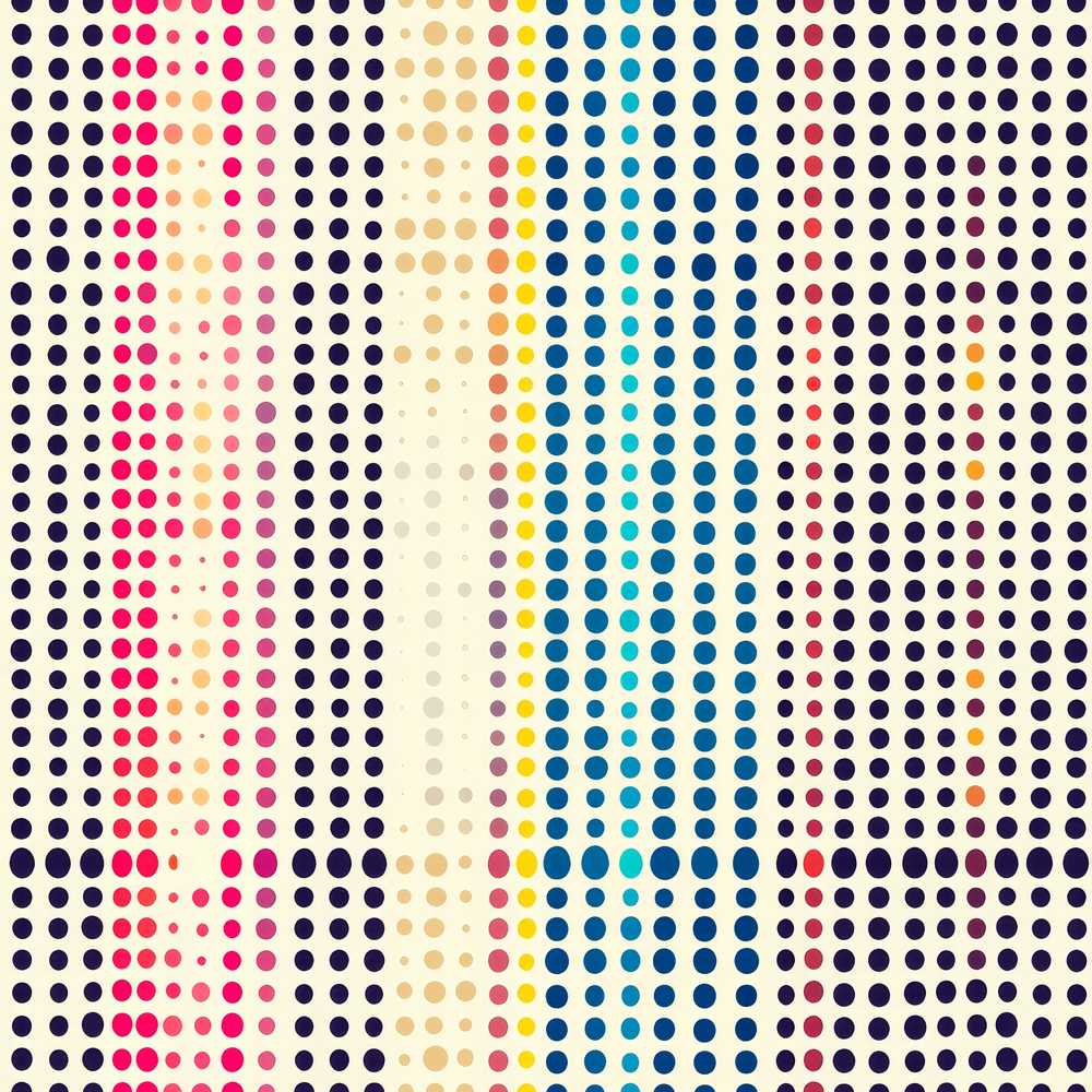 Abstract Colorful Polka Dot Gradient Stripes Art Texture