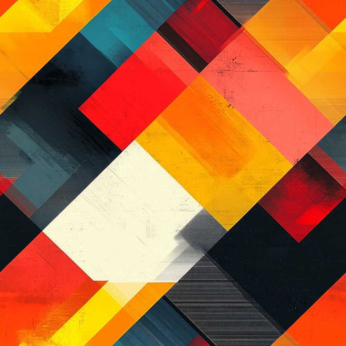 Abstract Bold Overlapping Geometric Blocks Modern Art Texture