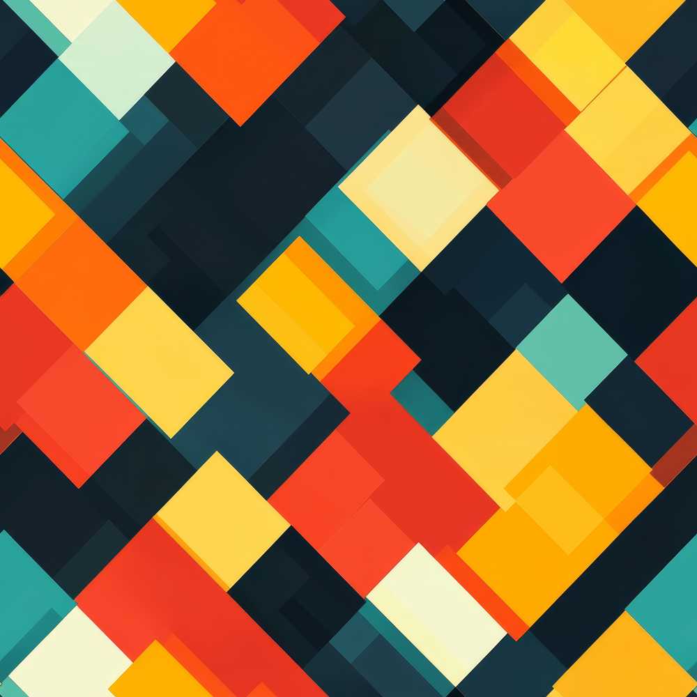 Abstract Layered Geometric Squares Bold Art Texture Pattern
