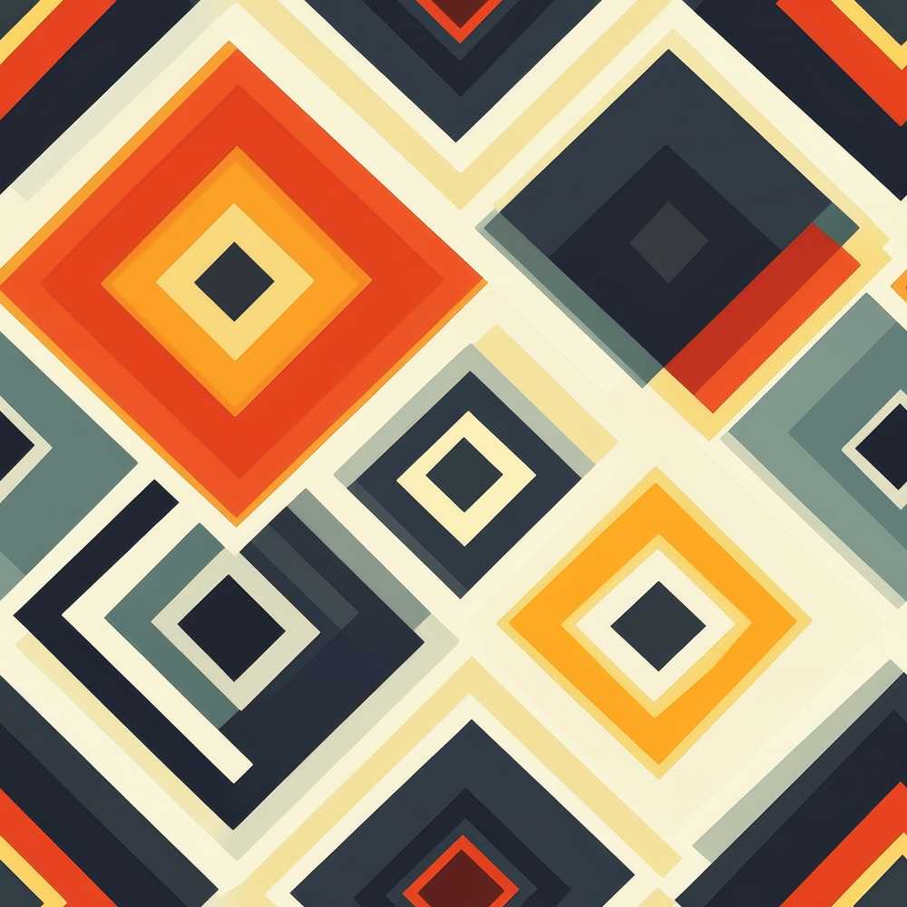 Abstract Concentric Diamond Shapes Art Texture Pattern Design