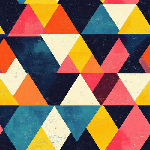 Abstract Colorful Triangle Mosaic Geometric Art Texture Pattern