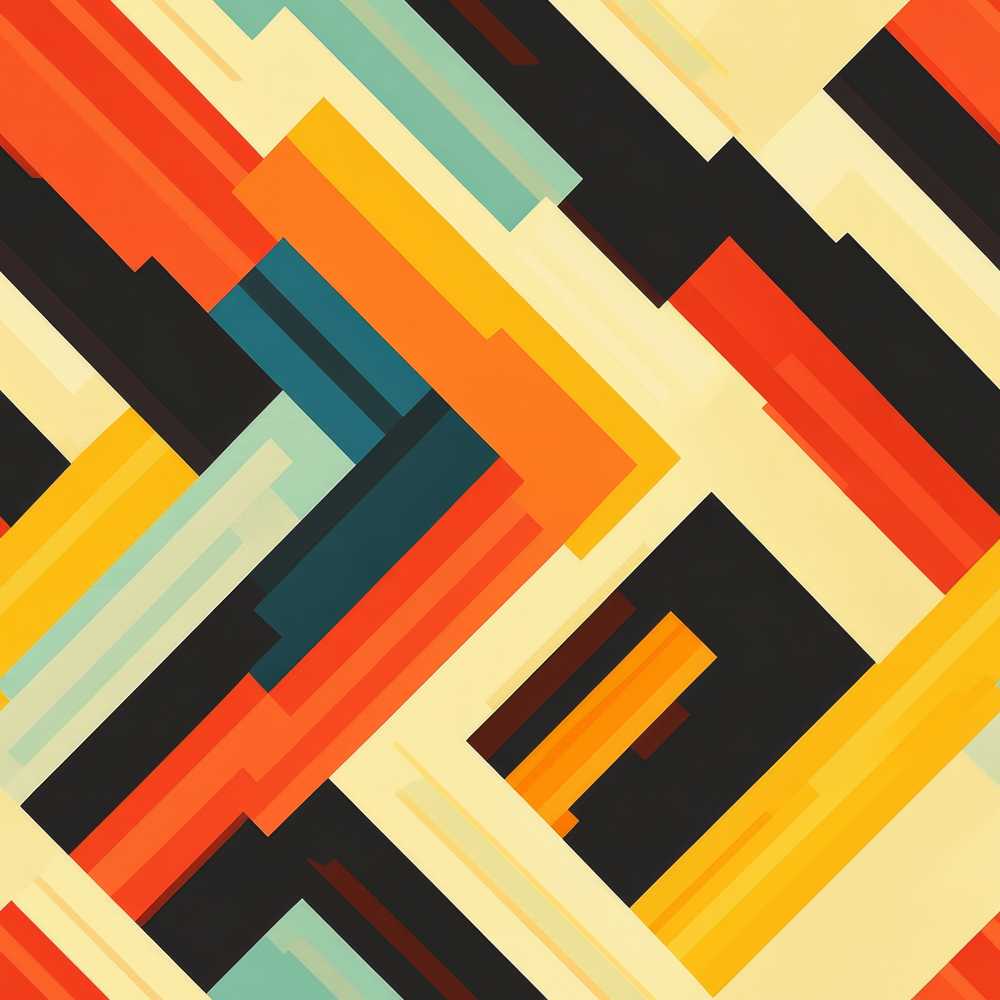 Abstract Layered Geometric Stripes Color Art Texture Pattern